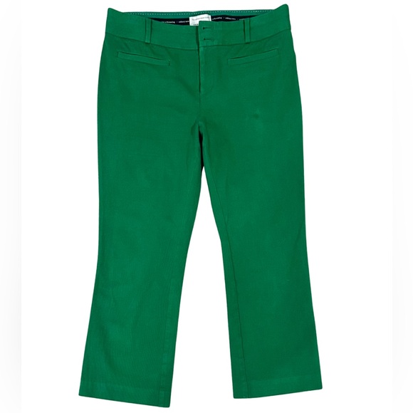 Anthropologie The Essential Crop Flare Pants Size 6 Green - Picture 2 of 10
